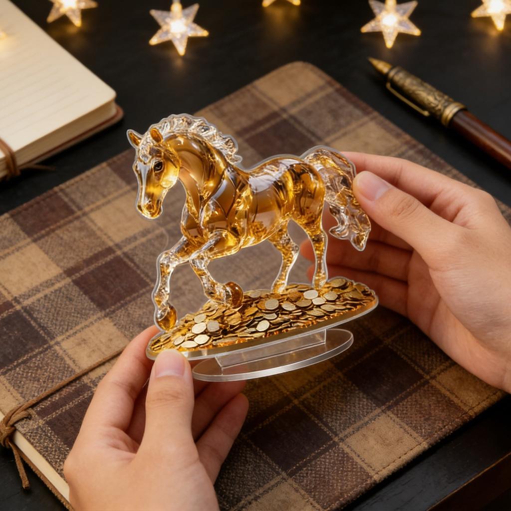 2D Acrylic Horse Year Desktop Ornament