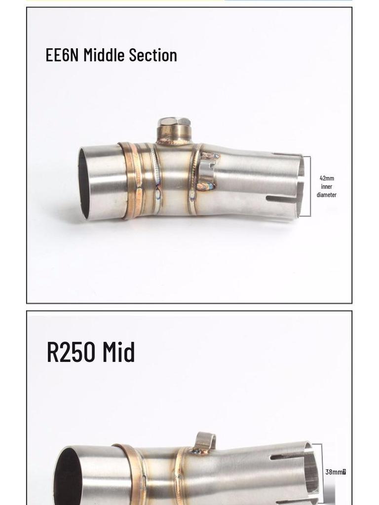 Adaptateur de Tuyau d'Échappement pour Motos R25, Z250, ER6N et Z250SL