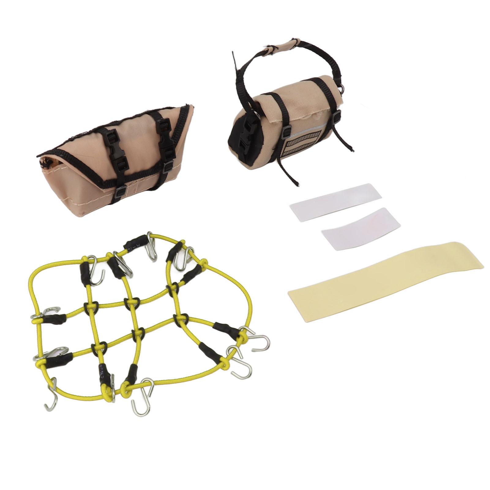 

RC Simulation Decoration Accessories Roof Luggage Net Luggage Bag For Traxxas 1 18 TRX4M Yellow жовтий