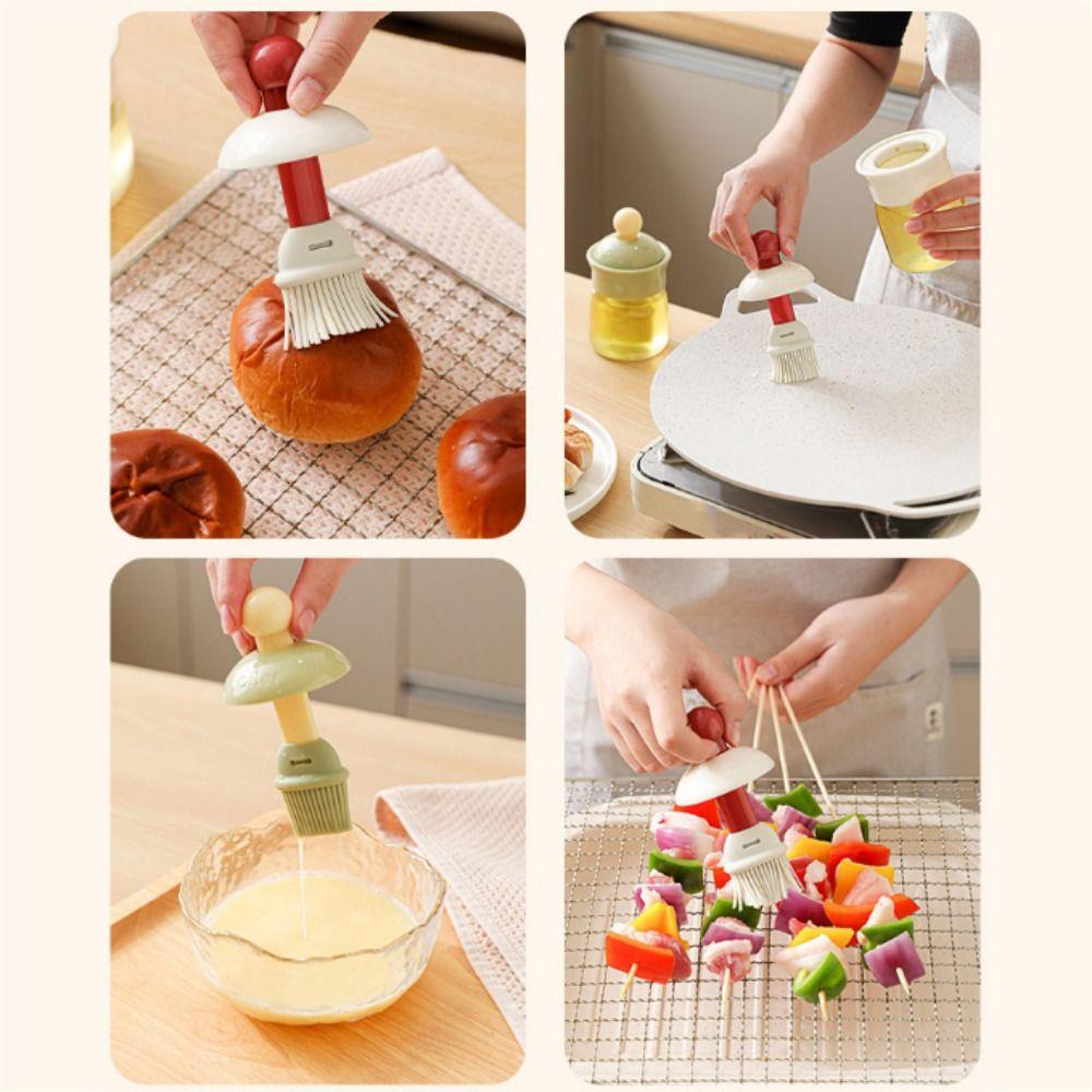 Reusable Oil Brush Bottle Temperature Resistant Silicone Oil Bottle Kitchen Oil Brush  Barbecue