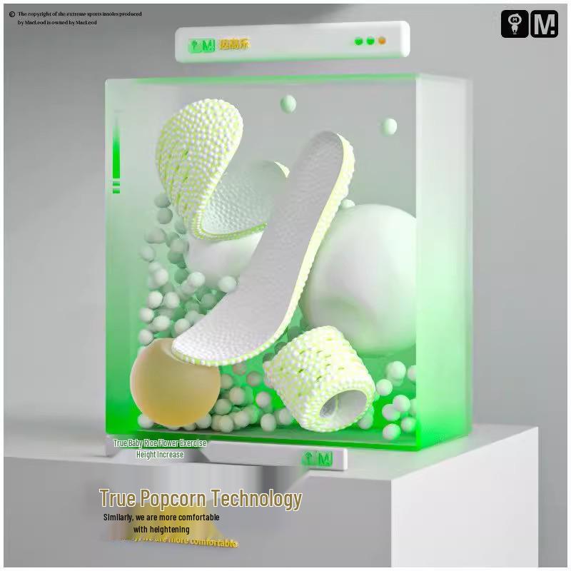 Boost Shock-Absorbing Height-Increasing Insoles: Sweat-Absorbing, Deodorizing, Long-Lasting Fragrance, Invisible for Men and Women.