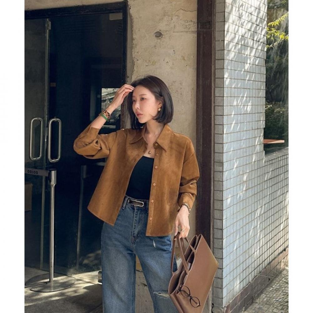 Dabagirl Velvet Suede Shirt