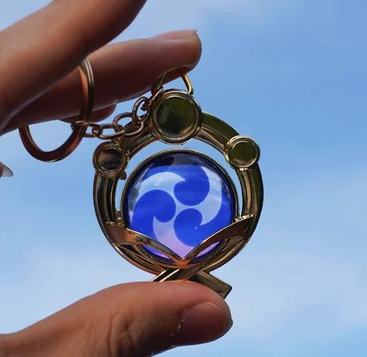 Genshin Impact Court Of Fontaine Vision Furina Weapon Chinese Game Periphery Glass Model Keychain Car Pendants Collectible Toy