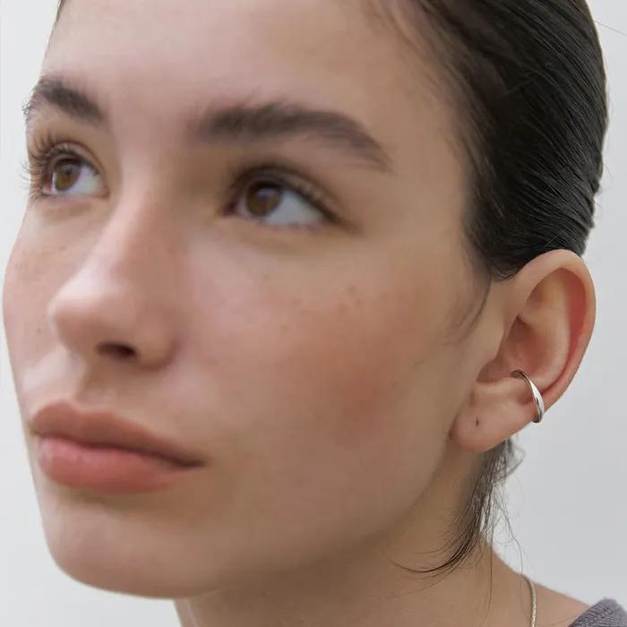 [925 Silver] Curve Earcuff