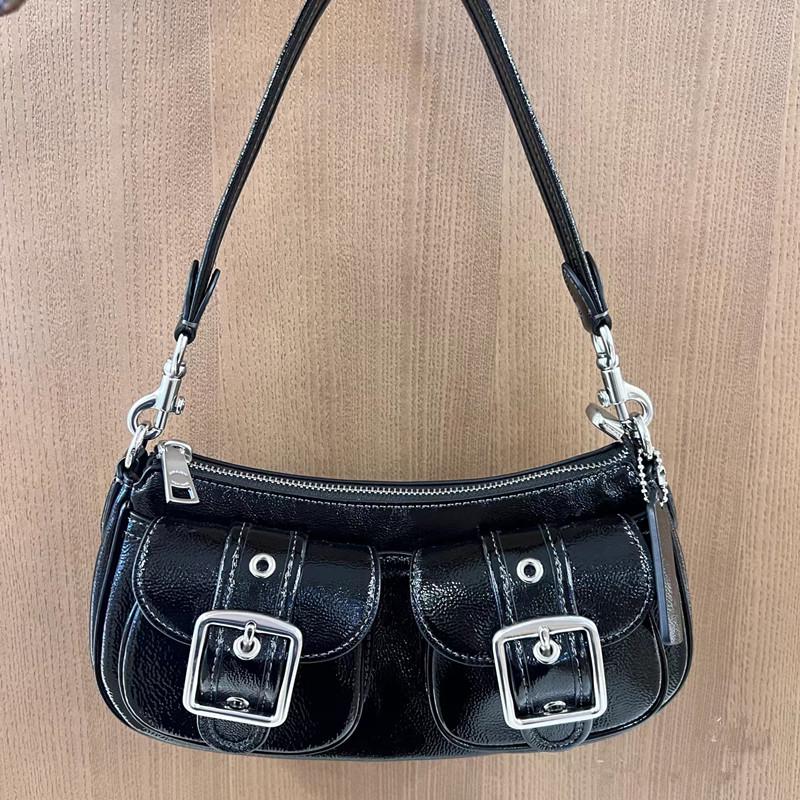 Koujia 2024 Women's Ashton Retro Underarm Baguette Motorcycle Shoulder Bag