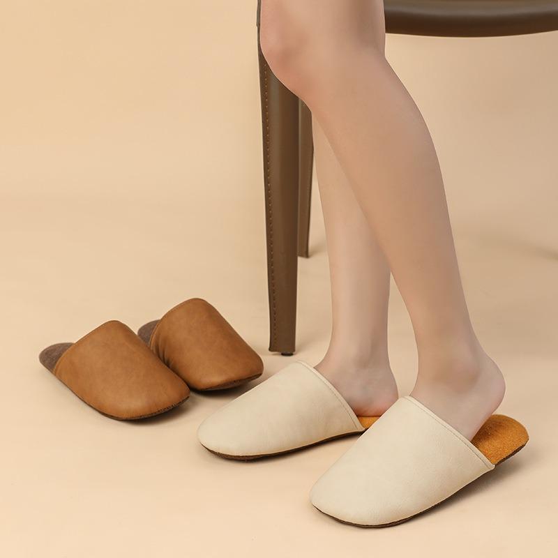 Warm edge silent fabric home soft bottom indoor light couple slippers four seasons comfortable couple bag head slippers women