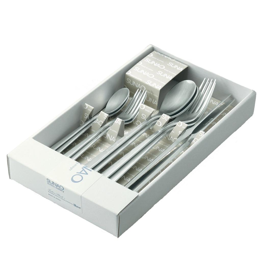 Nagao Tsubame Shinko Kogyo SUNAO Dinner Cutlery Set of 10 Pieces Stainless Steel Made In Japan 18-8