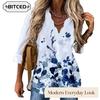 Damen Mode Lässig Langarm V-Ausschnitt Blusen & Hemden