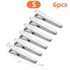 3/6/12Pcs Stainless Steel Clips, Multi-Purpose Food Storage Bag Clips, Reusable Kitchen Alligator Clip Office Binding