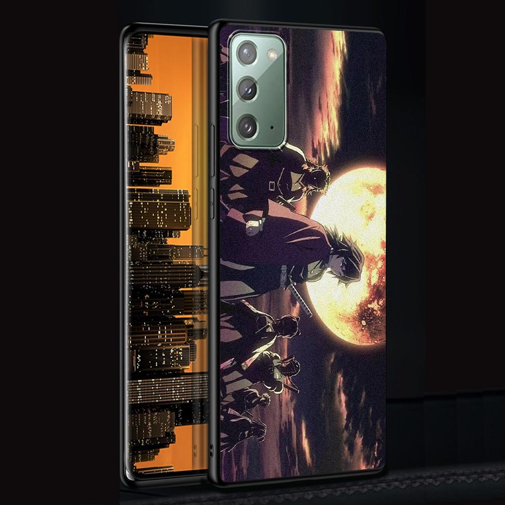 Anime Demon Slayer Case for Samsung Galaxy Note 20 Ultra 10 Lite 9 8 A53 A52 A12 S22 S21 FE S20 Plus TPU Black Phone Cover Shell