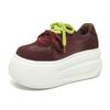 Fashion Women's Thick Bottom Sneakers Autumn New Style Genuine Leather Breathable Beaded Versatile Casual Board Shoes