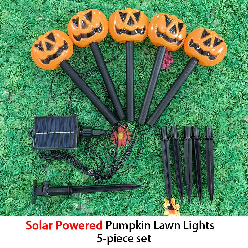 Solar LED Halloween Pumpkin & Skull Lawn Light