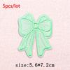 5Pcs/Lot Glitter Butterfly Bow Iron on Patches - Embroidered Patches on Clothes Bags Hats Jackets Decor