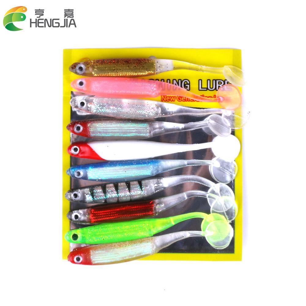 Buy Hengjia Soft lures wholesale 1pc 10cm/5g wobbler worm 10pcs/set