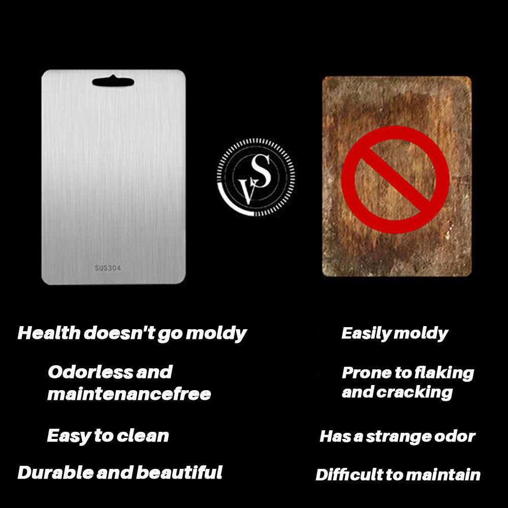 New Stainless Steel Cutting Board, Multiple Materials, for Kitchen, Home, Camping, Parties, and Barbecues, Usable On Both Sides