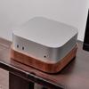 Wooden Desktop Risers for Power Button Wood Texture Heat Dissipation NonSlip Protective Base