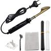 Auto Bumper Repair Kit: Plastic Welding Rod for Fixing Holes and Flattening Head with Electric Iron for Leather Wrinkle Fixing