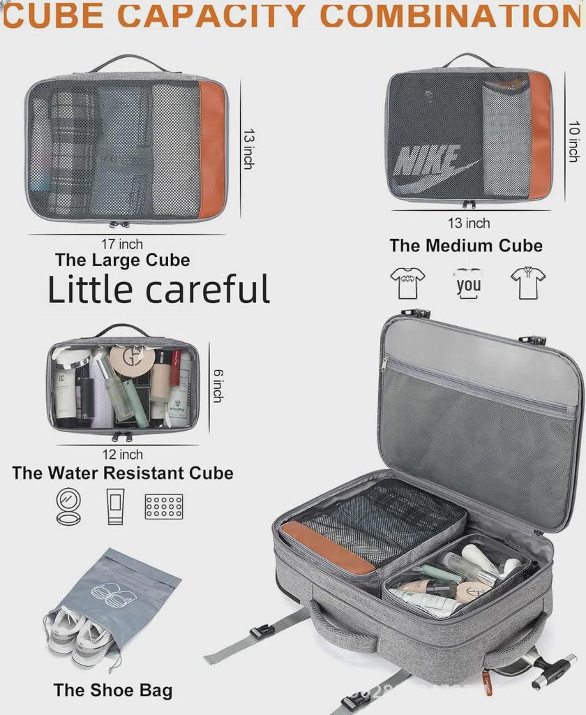 Rucsac extensibil pentru bărbați, tip troleibuz, pentru călătorii de afaceri