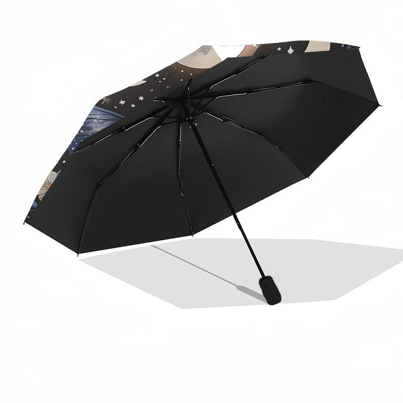 1pc Butterfly NightOpen/Close Umbrella-Windproof, Compact Travel Umbrella, Sturdy 8-Rib Shaft, Outdoor Accessory, 1056