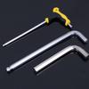 Chrome Plated Hex Key Ball Head Metric Wrench with Labor-Saving Crutch Type Design
