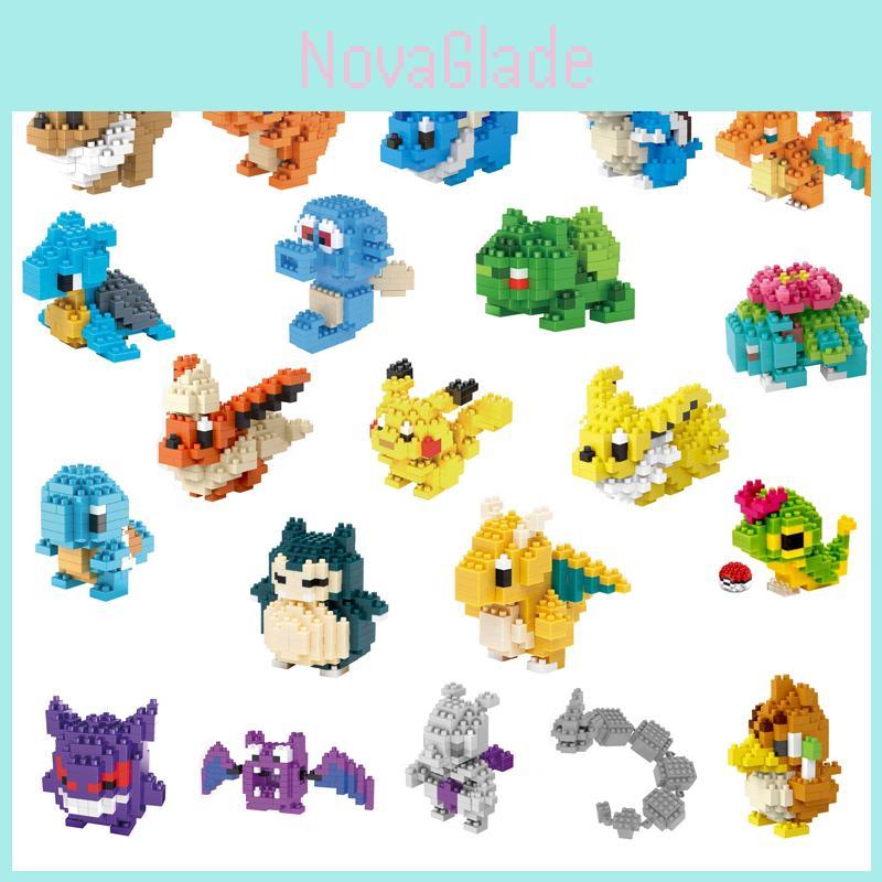 Nano Block Pokemon Diamant Mini Bouwstenen Speelgoed Pikachu Charizard Eevee Snorlax Mewtwo En Charmander