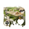 Height-Adjustable Portable Outdoor Picnic Table and Chair Set