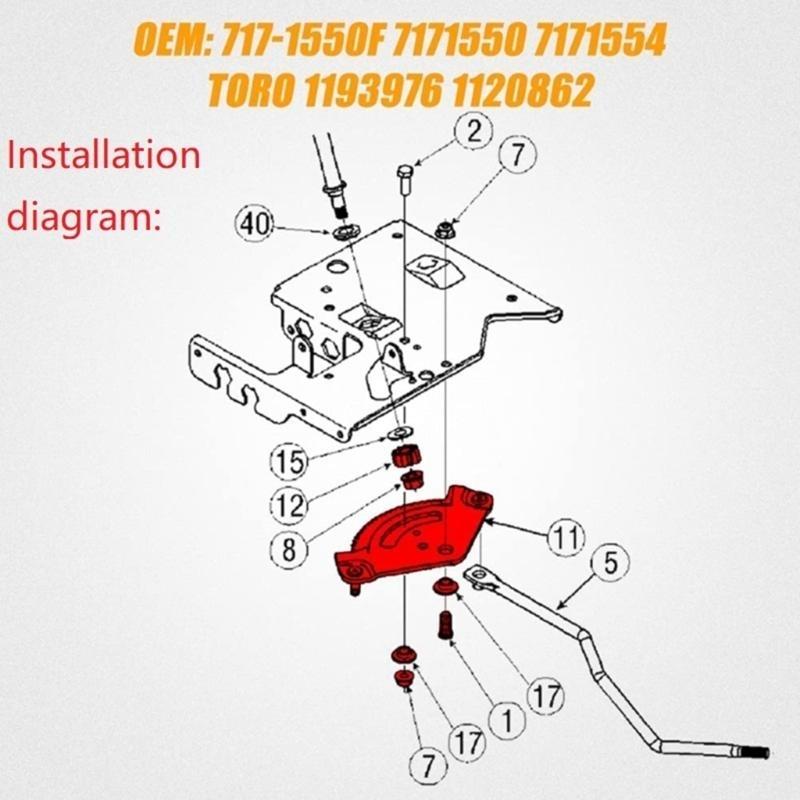 652F Tractor Steering Pinions Gear Rebuild Screw Nut Bushing Flange 917-1550E