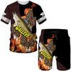 Cel mai nou pescuit cu animale 3D imprimat tricou/costume Harajuku Bărbați Femei Camo Vânătoare Haine de camping Hip Hop Streetwear Set de tricouri și pantaloni scurți