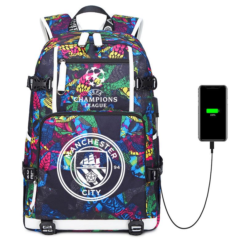 School Season Football Peripheral Student Schoolbag Leisure Personalized Backpack Large Capacity With Usb Charging