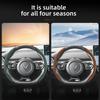 Vcxja9 Suitable for Vinfast Anti-Slip Buckle Segmented Suede Steering Wheel Cover Vf 3 5 6 7 E34 8 9 Herio Limo Green and 