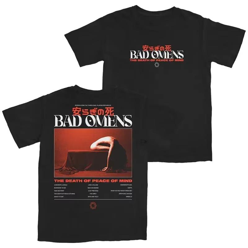 Bad Omens Band Metal Core Rock Amerikanisch Retro Lässig Locker Print Herren- und Damen Baumwoll Kurzarm T-Shirt Sommer