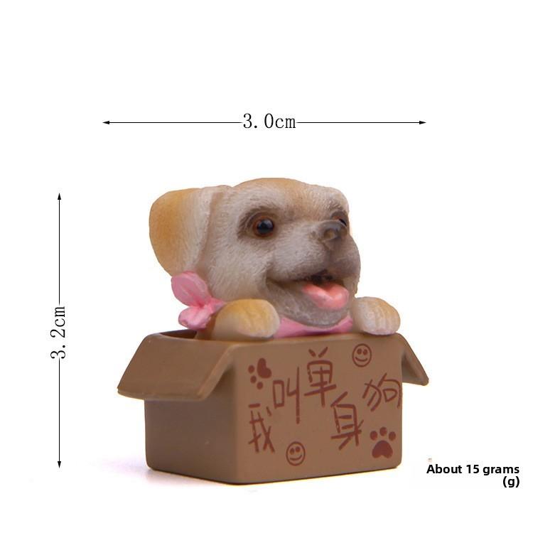 Box Cartoon Cute Corgi Husky Shepherd Dog Mini Model Ornament Desktop Decoration