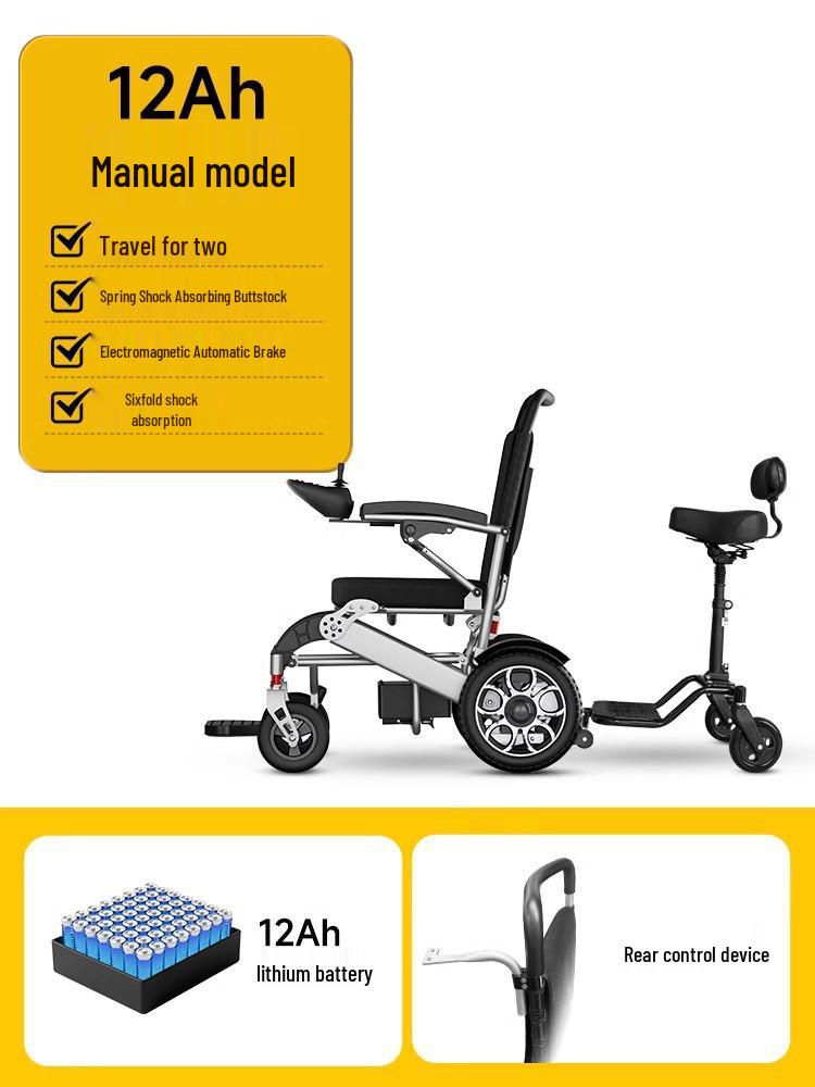 Guardian Electric Wheelchair: Double Smart Folding Mobility Scooter for Disabled & Elderly