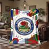 Blackburn Rovers Football Print Flannel Blanket Soft Warm Sofa Bed Throw Blanket For Home Office Bedroom