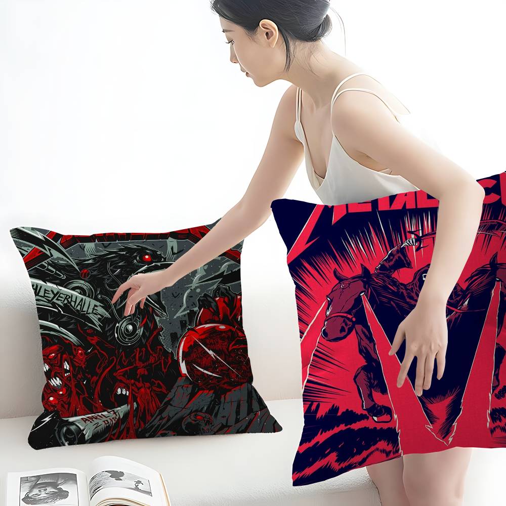 Band M-METALLICA Anime 45*45cm Cushion Cover Pillow Cover Decor Pillowcase Home Pillowcase for Couch Pillow