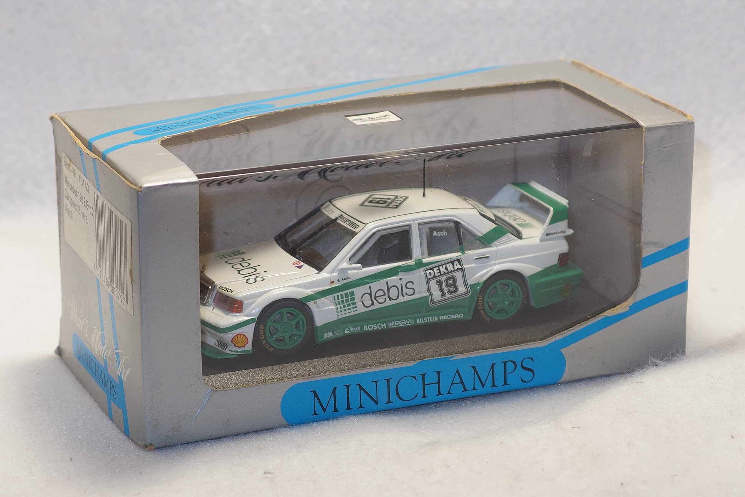 

MINICHAMPS Mercedes Mercedes 190E Evo2 DTM Zackspeed Asch 4012138000797 PMA 1/43 Best.-Nr.13143 #19 2. vers.