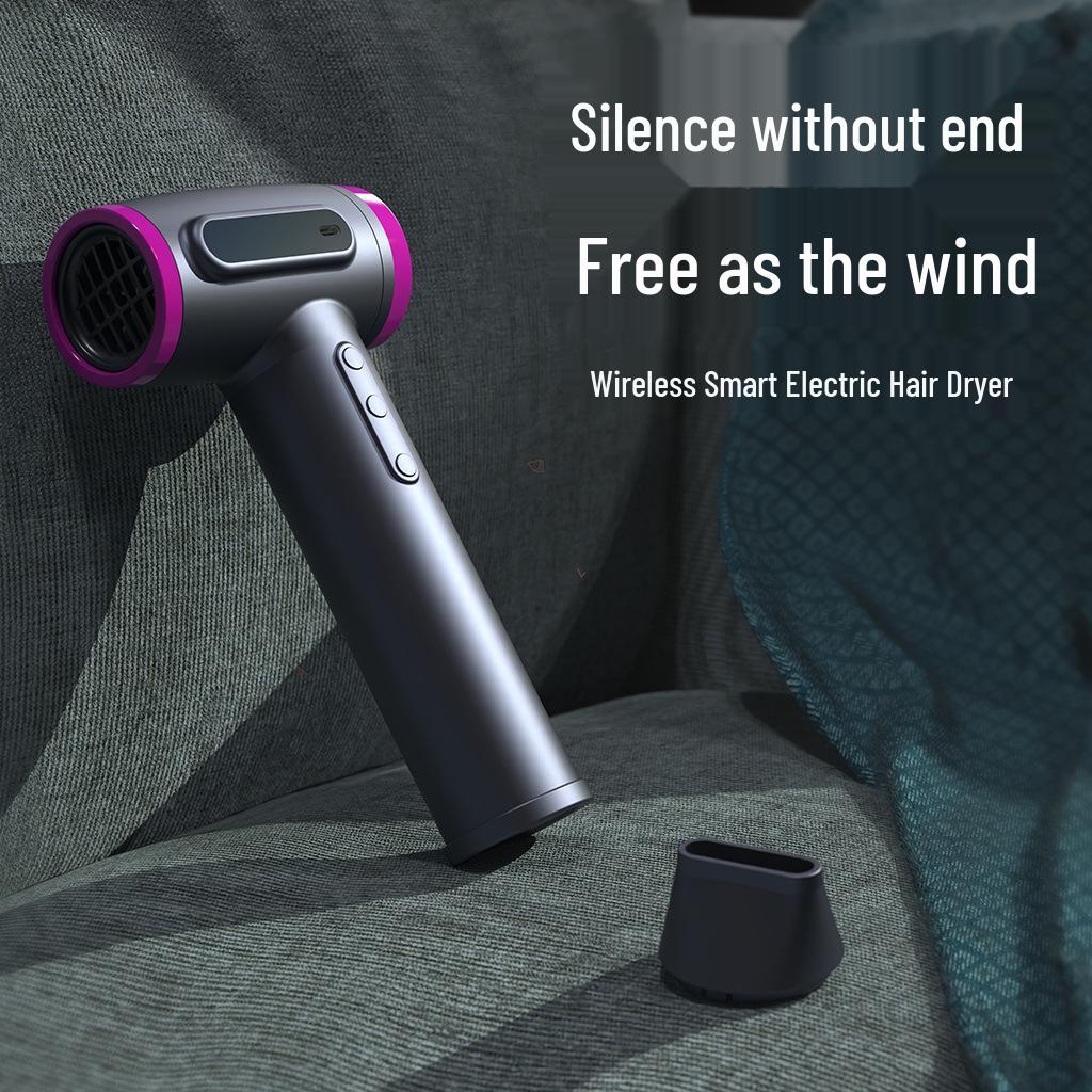 USB Rechargeable Cordless Hair Dryer with Strong Airflow and Long Battery Life