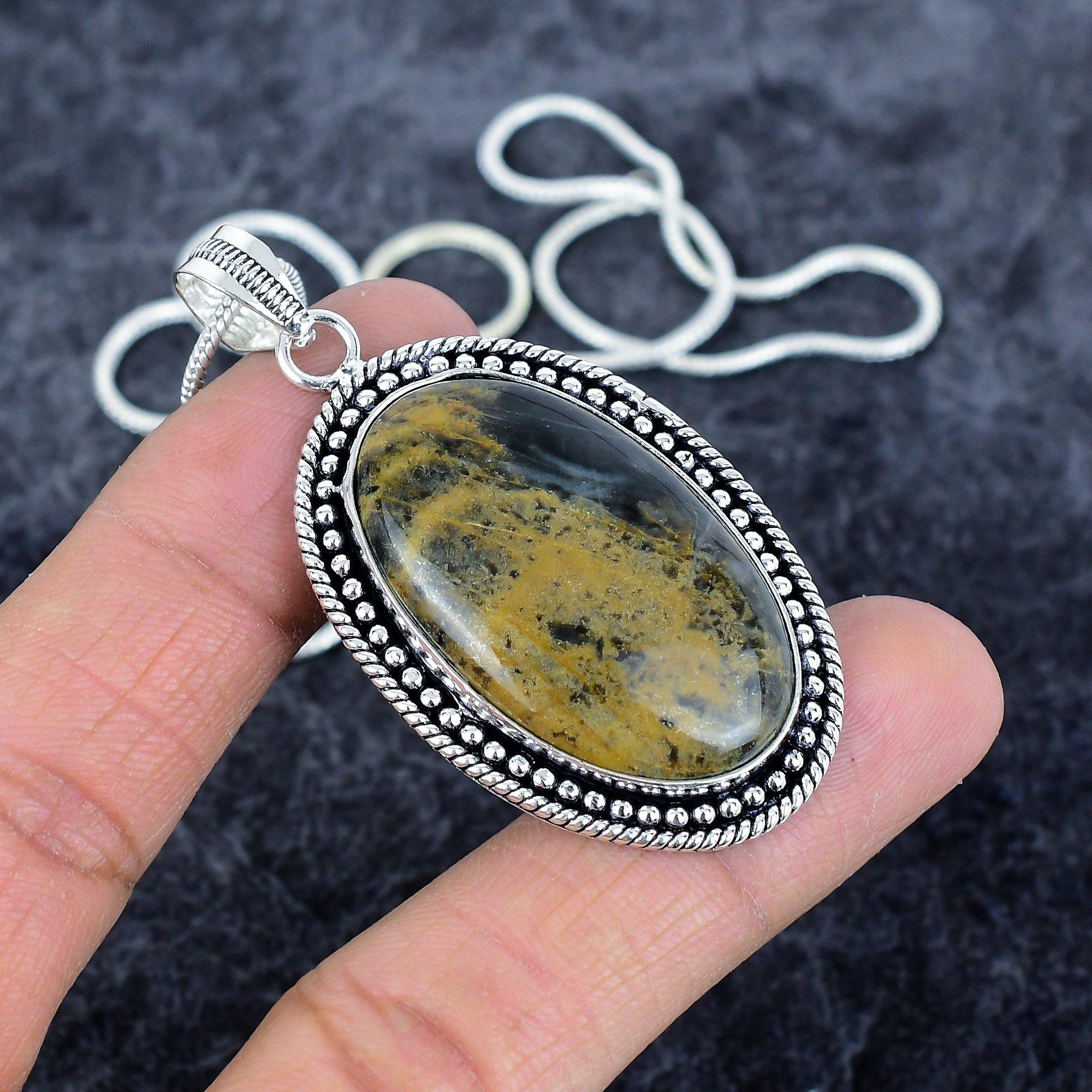 

Sonora Sunrise Gemstone Handmade 925 Sterling Silver Jewelry Pendant 2.44 M-2908