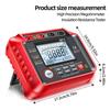 MH12 digital insulation resistance tester with extendable support stand and clear backlit screen for easy field measurement