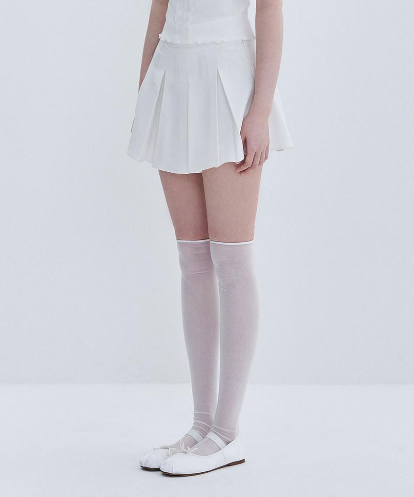Moabel Classic Pleats Tennis Skirt - White