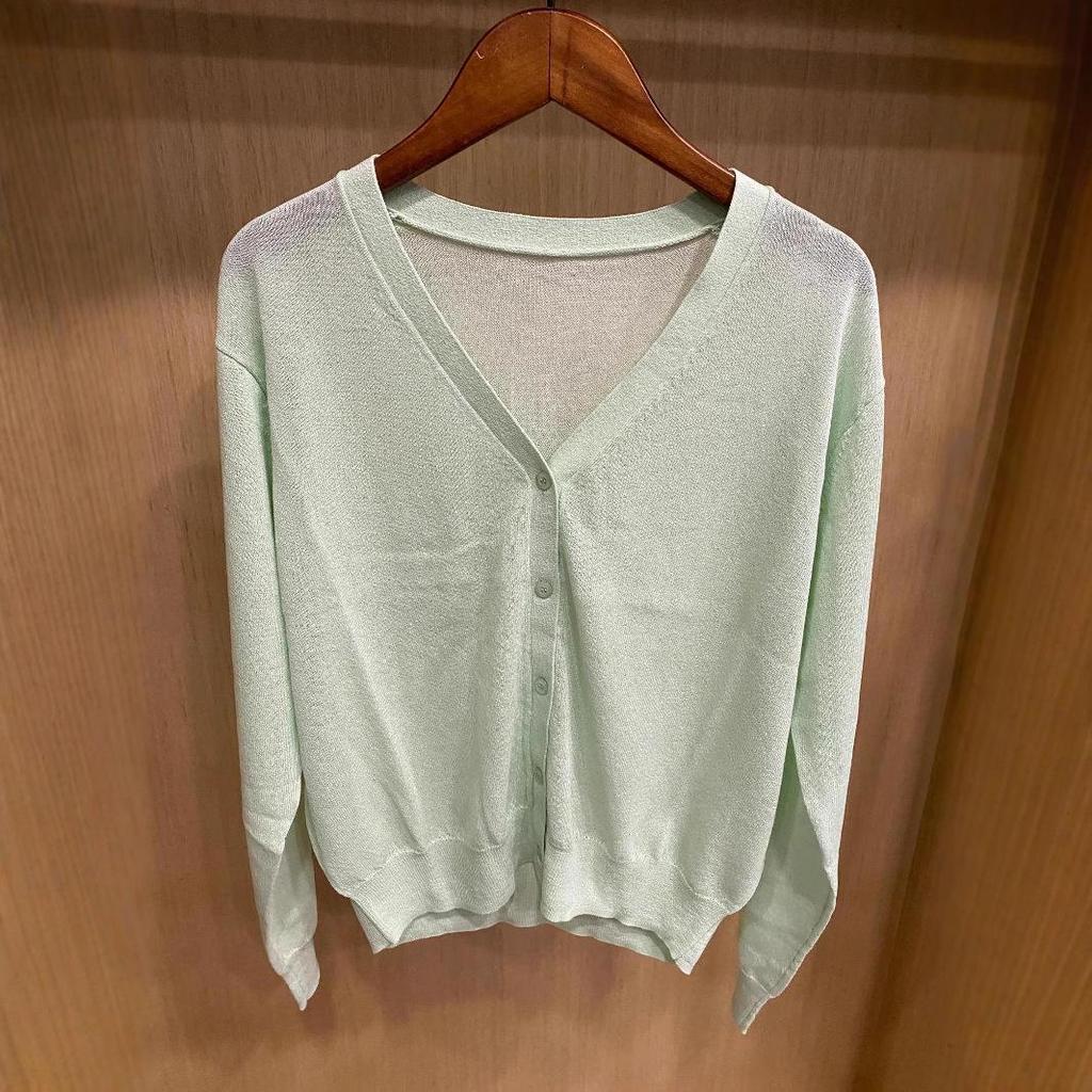 2025 Spring/Summer Women's Japanese Style V-Neck Knit Cardigan