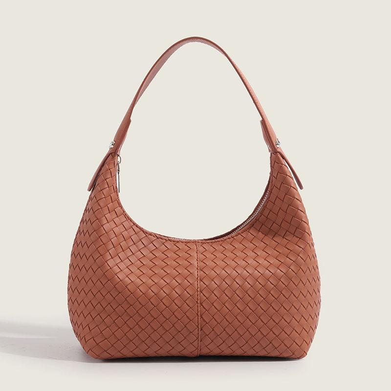 Women Fashion Woven Underarm Shoulder Bag Versatile Commuter Dumpling Bag