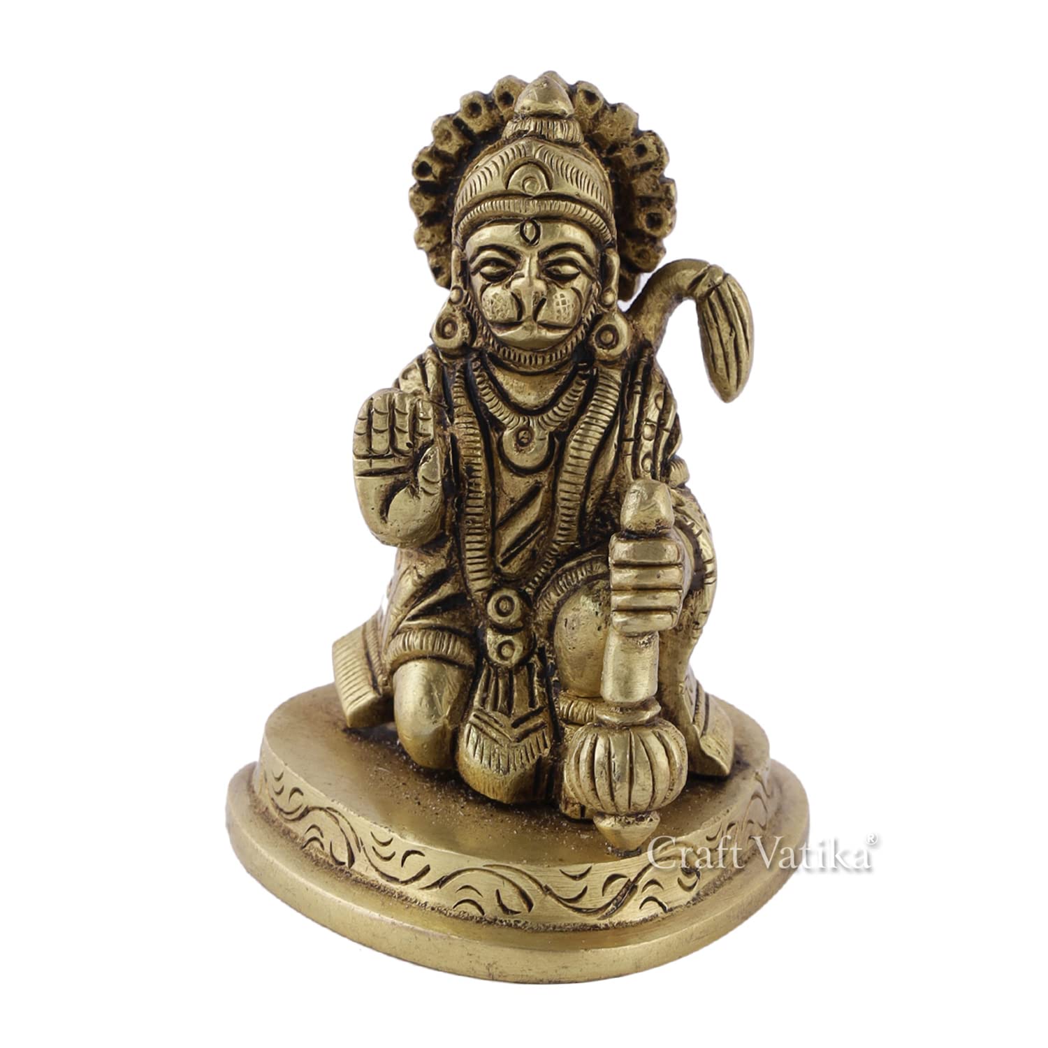 

Lord Hanuman Statue, Religious Strength God Sculpture - Bajrang Bali Murti