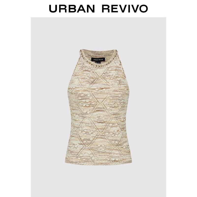 UR2026 Women s Slim Fit Diamond Texture Knit Top M