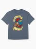 Biker Mice from Mars friendly biker with a helmet. wolf dog. Oversized T-Shirt