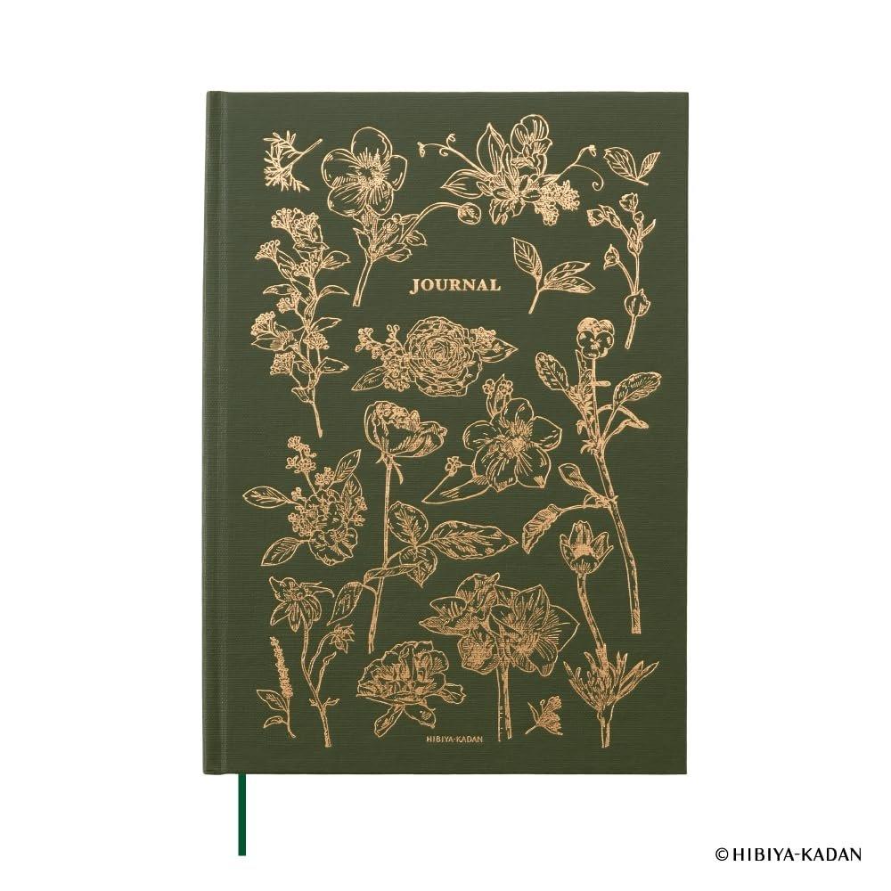 Daigo Easy Journal x Hibiya-Kadan Floral B6 Undated Diary Notebook, Green R2350, Made in Japan