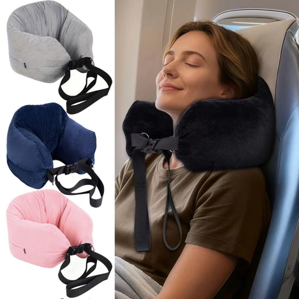 Adjustable Fillable Neck Pillow Washable Self-filling Neck Pillow Cover Plane Trips