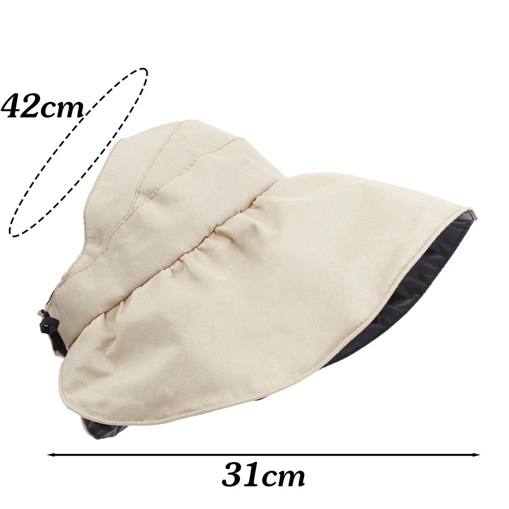 Sommer Leerer Oberteil Breitkrempiger Sonnenhut für Damen Anti-UV Sonnenschutz Fischerhut Damen Sonnenschutz Outdoor Strandkappe