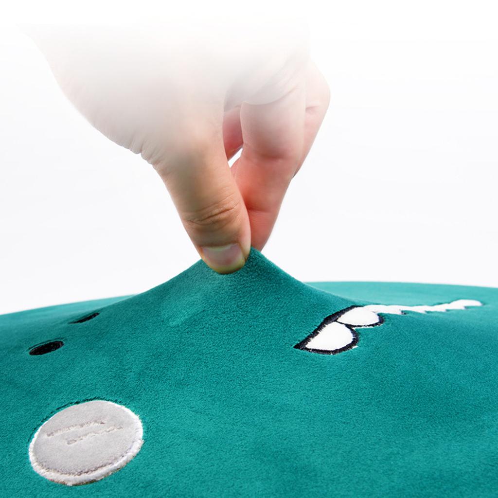 Memory Cotton Cushion Round Cute Dinosaur Shaped Soft Removable Cover Cushion Green 40 x 40 x 4.5cm