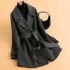 Double-sided wool coat women's medium and long spring new woolen coat high-end small woolen coat